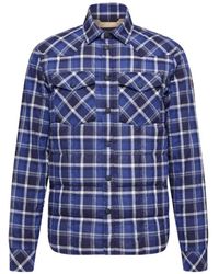 Moncler - Moncler Gelt Check Cotton Blend Down Shirt Jacket - Lyst