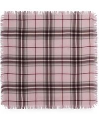Bompard - Tartan-Print Fringed Scarf - Lyst