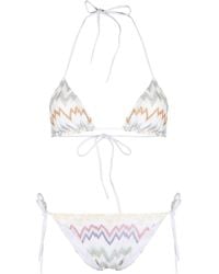 Missoni - Triangel-Bikini mit Zickzackmuster - Lyst
