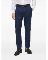 Sisley - Check-Pattern Pleated Trousers - Lyst