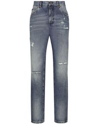 Dolce & Gabbana - Distressed-Jeans mit lockerem Schnitt - Lyst