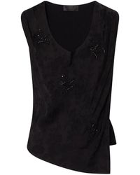 Liu Jo - Top With Jewel Embroidery - Lyst