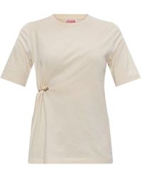 KENZO - Safety Pin-Detail Gathered T-Shirt - Lyst