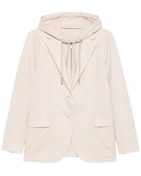 Eleventy - Hooded Button-Fastening Blazer - Lyst