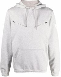 McQueen - Skull-Patch Zip-Detail Hoodie - Lyst