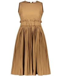 RED Valentino - Ruffle-Waist Sleeveless Dress - Lyst