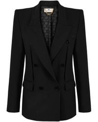 Elisabetta Franchi - Double-Breasted Peak-Lapels Blazer - Lyst