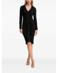 MARCIANO BY GUESS - Ruched-Detail V-Neck Midi Dress - Lyst