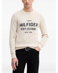Tommy Hilfiger - Logo-Detail Knitted Cotton Sweater - Lyst