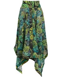 Amir Slama - Tropical Print Asymmetric Skirt - Lyst