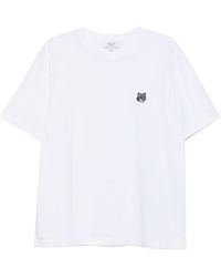 Maison Kitsuné - T-Shirt Con Applicazione Bold Fox Head - Lyst