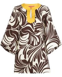 La DoubleJ - The Kaftan Printed Cotton-Blend Mini Dress - Lyst