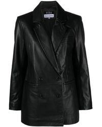 Reformation - Veda Dalia Leather Blazer - Lyst