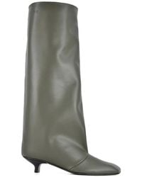 Vicini - Square-Toe Tube Leather Knee-High Boots - Lyst