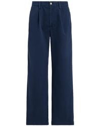 Polo Ralph Lauren - Pleated Cotton-Blend Relaxed Trousers - Lyst