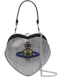 Vivienne Westwood - Heart-Shaped Crystal-Embellished Clutch Bag - Lyst