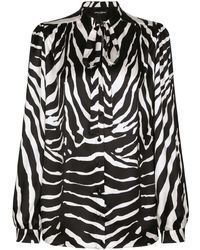 Dolce & Gabbana - Zebra-Print Satin Shirt - Lyst