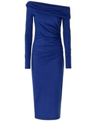 Pinko - Off-Shoulder Ruched Dress - Lyst