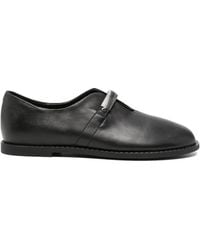 SERGIO MORETTI FIRENZE - Metal-Bar Leather Loafers - Lyst