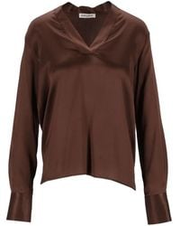 Al Duca d'Aosta - V-Neck Blouse - Lyst