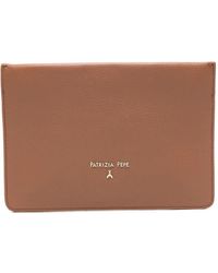 Patrizia Pepe - Logo-Appliqué Clutch Bag - Lyst