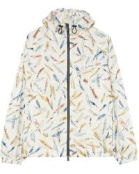 Burberry - Feather-Print Nylon Hooded Jacket - Lyst
