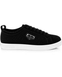 Philipp Plein - Perforated Suede Low-Top Sneakers - Lyst