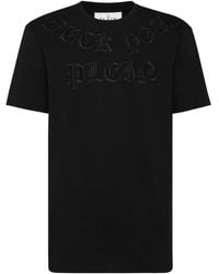 Philipp Plein - Gothic Logo-Patch T-Shirt - Lyst