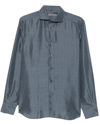 Corneliani - Chemise Fleurie À Manches Longues - Lyst