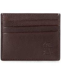 Brunello Cucinelli - Porte-Cartes En Cuir À Effet Brossé - Lyst