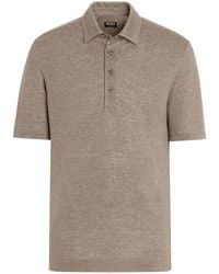 ZEGNA - Oasi Lino Polo Shirt - Lyst