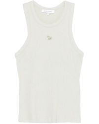 Maison Kitsuné - Rib-Knit Logo-Patch Tank Top - Lyst