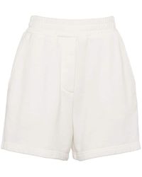 Prada - Terry-cloth Cotton Shorts - Lyst
