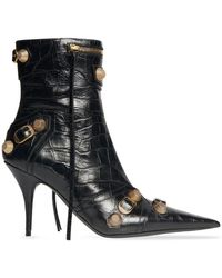 Balenciaga - Cagole 90mm Leather Ankle Boots - Lyst