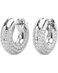 Swarovski - Dextera Crystal-Embellished Hoop Earrings - Lyst