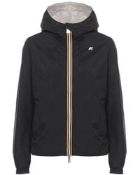 K-Way - Hooded Reversible Nylon Jacket - Lyst