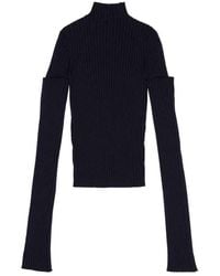 Balenciaga - Ribbed Long-Sleeve Sweater - Lyst