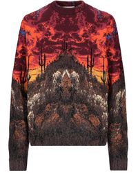 Laneus - Patterned-Jacquard Sweater - Lyst