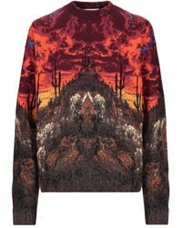 Laneus - Patterned-Jacquard Sweater - Lyst