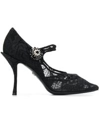 Dolce & Gabbana - Mary Jane Lace Pumps - Lyst