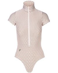 Tessitura - High-Neck Short-Sleeve Bodysuit - Lyst