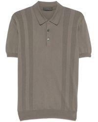 Corneliani - Striped Knit Polo Shirt - Lyst