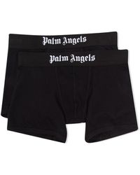 Palm Angels Boxershorts Met Logoband - Zwart