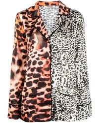 Roberto Cavalli - Hemd Mit Animal-Print - Lyst