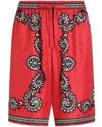 Dolce & Gabbana - Bermudas Aus Seide Bandana-Print - Lyst