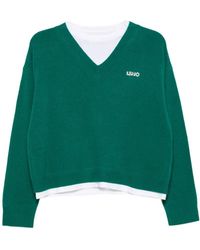 Liu Jo - Logo-Detail Sweater - Lyst