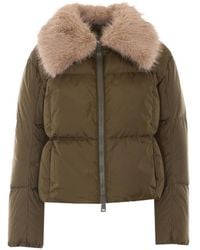 Herno - Faux-Fur Collar Padded Jacket - Lyst
