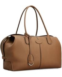 Tod's - Logo-Patch Pebbled Bucket Bag - Lyst