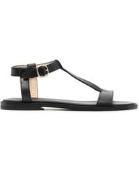 Doucal's - Fibbia T-Bar Leather Sandals - Lyst
