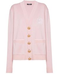 Balmain - Cárdigan bordado Emblème - Lyst
